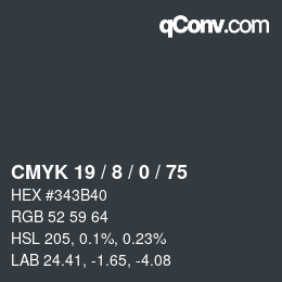 Color code: CMYK 19 / 8 / 0 / 75 | qconv.com