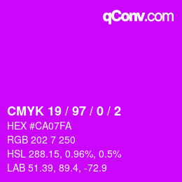 Color code: CMYK 19 / 97 / 0 / 2 | qconv.com