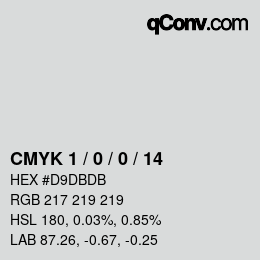 Color code: CMYK 1 / 0 / 0 / 14 | qconv.com