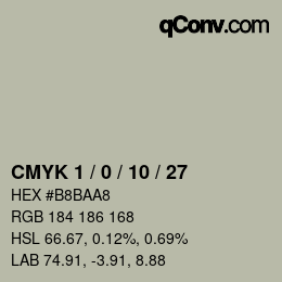 颜色代码: CMYK 1 / 0 / 10 / 27 | qconv.com
