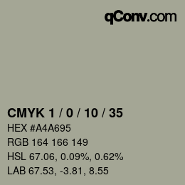 Color code: CMYK 1 / 0 / 10 / 35 | qconv.com