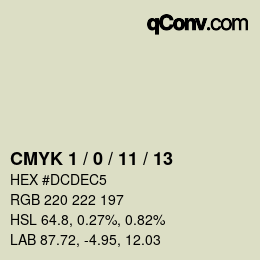 Color code: CMYK 1 / 0 / 11 / 13 | qconv.com
