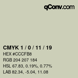 Color code: CMYK 1 / 0 / 11 / 19 | qconv.com