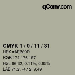 Color code: CMYK 1 / 0 / 11 / 31 | qconv.com