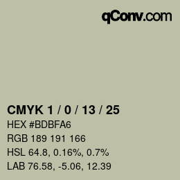 Color code: CMYK 1 / 0 / 13 / 25 | qconv.com