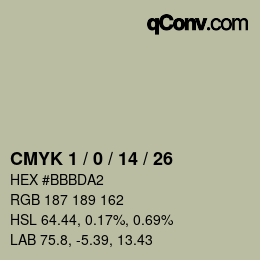 颜色代码: CMYK 1 / 0 / 14 / 26 | qconv.com