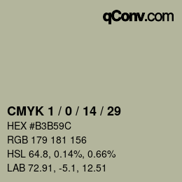 カラーコード: CMYK 1 / 0 / 14 / 29 | qconv.com