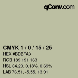 Color code: CMYK 1 / 0 / 15 / 25 | qconv.com