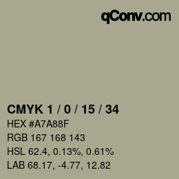 カラーコード: CMYK 1 / 0 / 15 / 34 | qconv.com