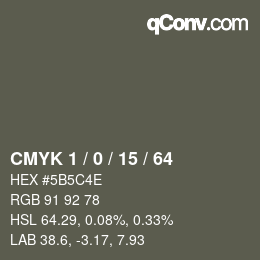 Color code: CMYK 1 / 0 / 15 / 64 | qconv.com