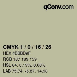 カラーコード: CMYK 1 / 0 / 16 / 26 | qconv.com