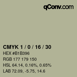 Farbcode: CMYK 1 / 0 / 16 / 30 | qconv.com