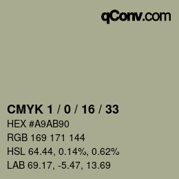カラーコード: CMYK 1 / 0 / 16 / 33 | qconv.com