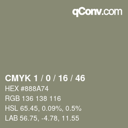 Color code: CMYK 1 / 0 / 16 / 46 | qconv.com