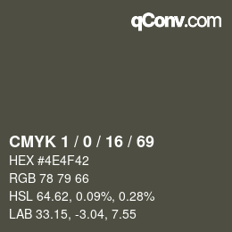 Color code: CMYK 1 / 0 / 16 / 69 | qconv.com