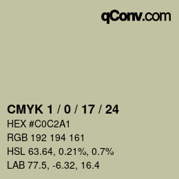 Color code: CMYK 1 / 0 / 17 / 24 | qconv.com