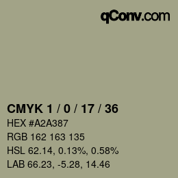 Color code: CMYK 1 / 0 / 17 / 36 | qconv.com