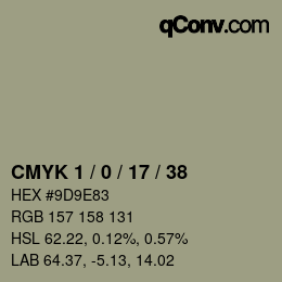 Color code: CMYK 1 / 0 / 17 / 38 | qconv.com