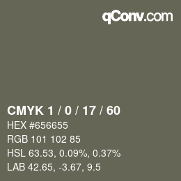 Color code: CMYK 1 / 0 / 17 / 60 | qconv.com