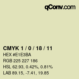 Color code: CMYK 1 / 0 / 18 / 11 | qconv.com