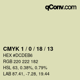 Color code: CMYK 1 / 0 / 18 / 13 | qconv.com