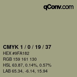 カラーコード: CMYK 1 / 0 / 19 / 37 | qconv.com