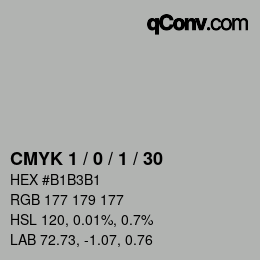 Color code: CMYK 1 / 0 / 1 / 30 | qconv.com