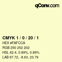 Color code: CMYK 1 / 0 / 20 / 1 | qconv.com