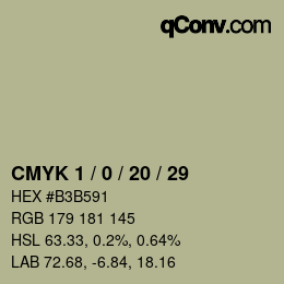 Color code: CMYK 1 / 0 / 20 / 29 | qconv.com