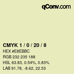 Color code: CMYK 1 / 0 / 20 / 8 | qconv.com