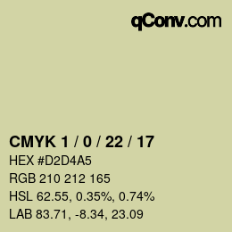 カラーコード: CMYK 1 / 0 / 22 / 17 | qconv.com