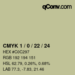 Color code: CMYK 1 / 0 / 22 / 24 | qconv.com