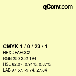 Color code: CMYK 1 / 0 / 23 / 1 | qconv.com