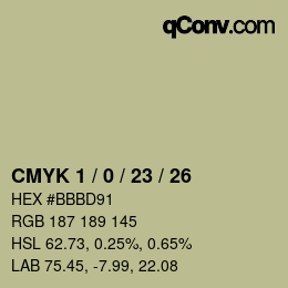 Color code: CMYK 1 / 0 / 23 / 26 | qconv.com