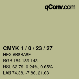 Color code: CMYK 1 / 0 / 23 / 27 | qconv.com