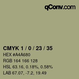 Color code: CMYK 1 / 0 / 23 / 35 | qconv.com