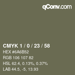 颜色代码: CMYK 1 / 0 / 23 / 58 | qconv.com