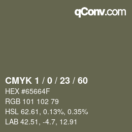 Color code: CMYK 1 / 0 / 23 / 60 | qconv.com