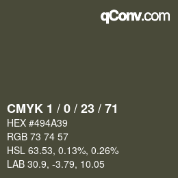Color code: CMYK 1 / 0 / 23 / 71 | qconv.com