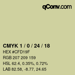 Código de color: CMYK 1 / 0 / 24 / 18 | qconv.com