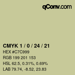 颜色代码: CMYK 1 / 0 / 24 / 21 | qconv.com