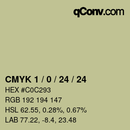 Color code: CMYK 1 / 0 / 24 / 24 | qconv.com