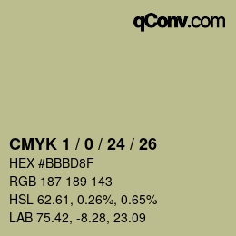 カラーコード: CMYK 1 / 0 / 24 / 26 | qconv.com