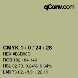 カラーコード: CMYK 1 / 0 / 24 / 28 | qconv.com