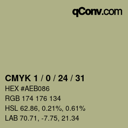 カラーコード: CMYK 1 / 0 / 24 / 31 | qconv.com