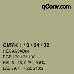カラーコード: CMYK 1 / 0 / 24 / 32 | qconv.com