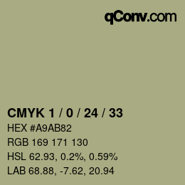 カラーコード: CMYK 1 / 0 / 24 / 33 | qconv.com