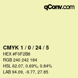 Color code: CMYK 1 / 0 / 24 / 5 | qconv.com