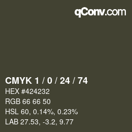 Color code: CMYK 1 / 0 / 24 / 74 | qconv.com