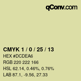 颜色代码: CMYK 1 / 0 / 25 / 13 | qconv.com